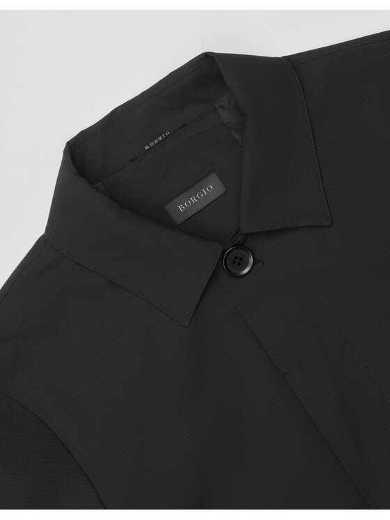 Borgio Borgio Płaszcz przejściowy Benevento Czarny Regular Fit