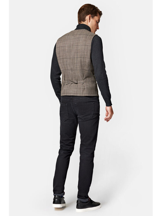 Lancerto Lancerto Kamizelka Cropton KA131223000015 Brązowy Slim Fit
