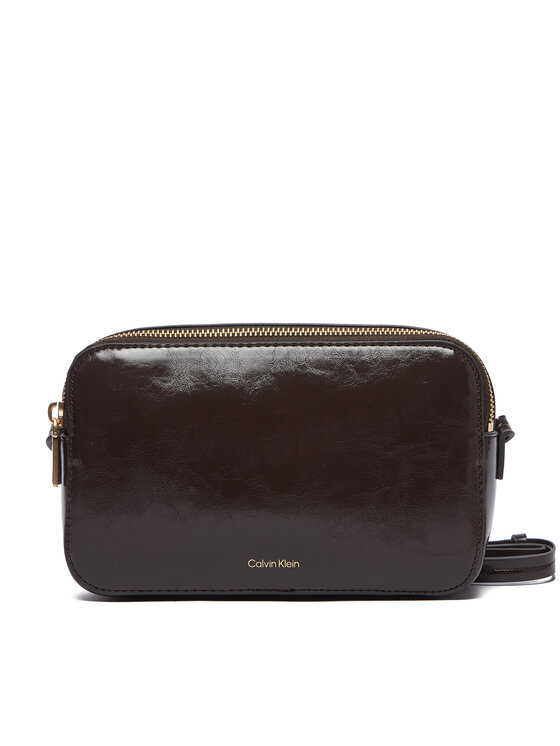 Calvin Klein Geantă Foil Logo Glossy Camera Bag LV04F3539G Maro