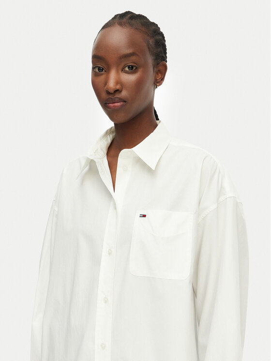 Tommy Jeans Tommy Jeans Marškiniai Essential DW0DW22936 Balta Oversize
