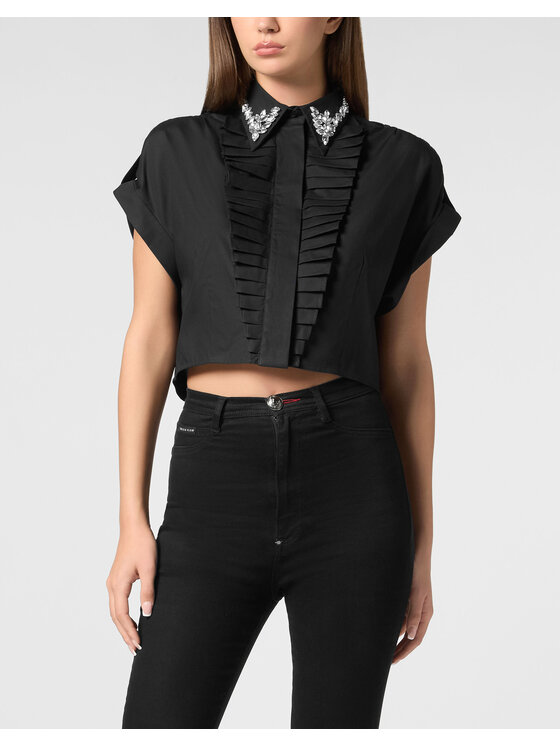 PHILIPP PLEIN PHILIPP PLEIN Košeľa 22349 Čierna Fitted Fit
