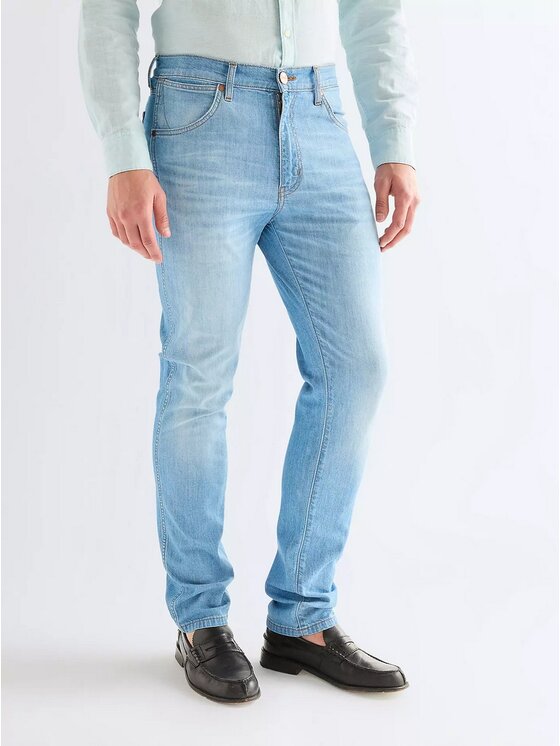 Wrangler Wrangler Jeansy Larston Light Wash Niebieski Slim Leg