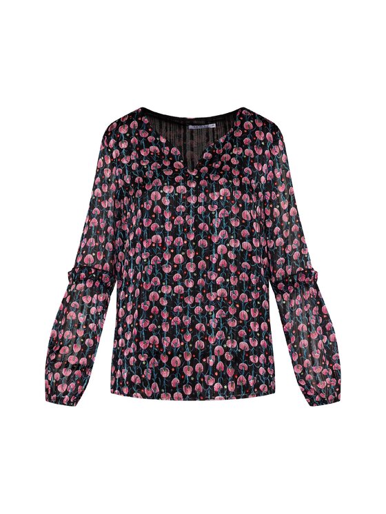 QUIOSQUE QUIOSQUE Blúzka Quiosque 2NU001219 Čierna Regular Fit