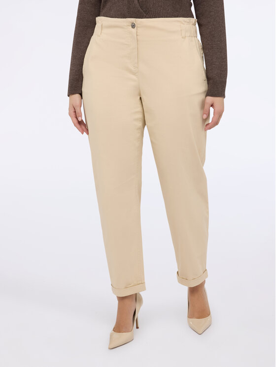 Fiorella Rubino Fiorella Rubino Pantaloni di tessuto P701T005113N002 Crema Regular Fit