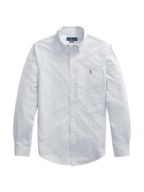 Polo Ralph Lauren Polo Ralph Lauren Marškiniai Core Replen 710549084 Mėlyna Slim Fit