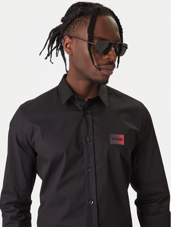HUGO HUGO Košile Emero 50555786 Černá Regular Fit