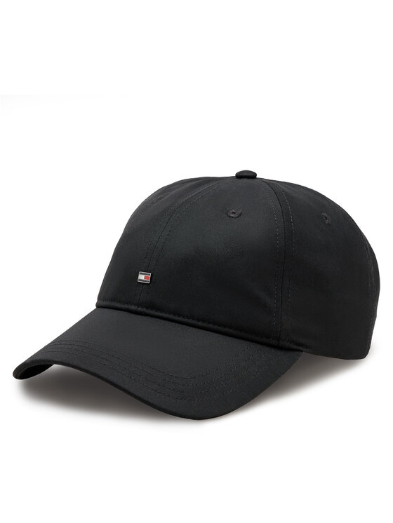 Tommy Hilfiger Cepure ar nagu Flag Poly 6 Panel Cap AM0AM12530 Melns