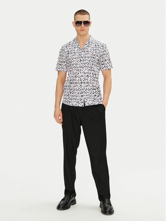 HUGO HUGO Košulja Ellino 50539328 Crna Relaxed Fit