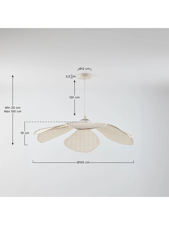 MIAhome MIAhome Lampa wisząca Benavid Ø100 cm Biały