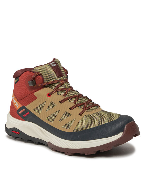 Salomon Salomon Trekking čevlji Outrise Mid Gtx L47143700 Rjava