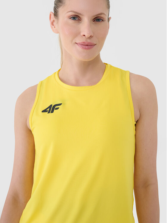 4F 4F Koszulka techniczna NOS Żółty Regular Fit