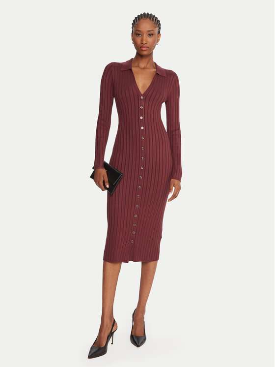 Guess Guess Sukienka dzianinowa W5BK60 Z2YJ2 Brązowy Slim Fit