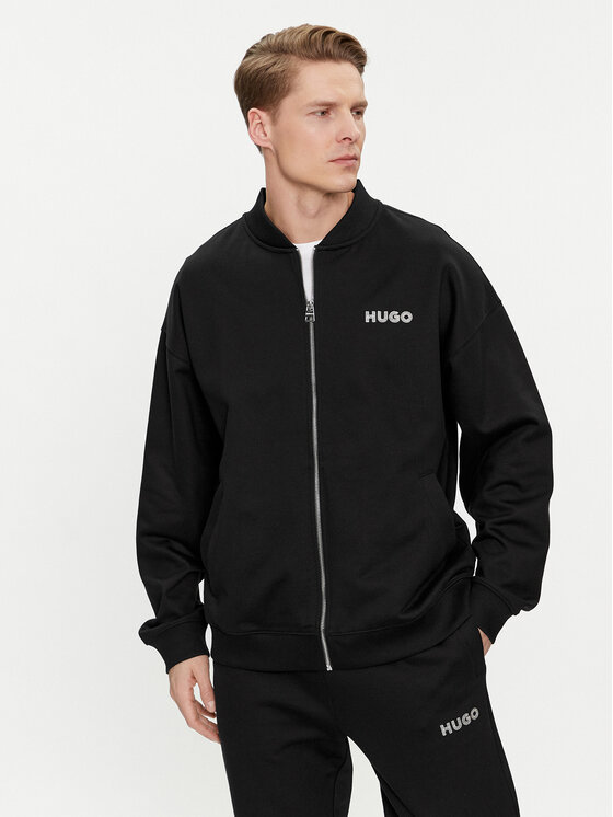 HUGO Hugo Majica dugih rukava 50509978 Crna Oversize