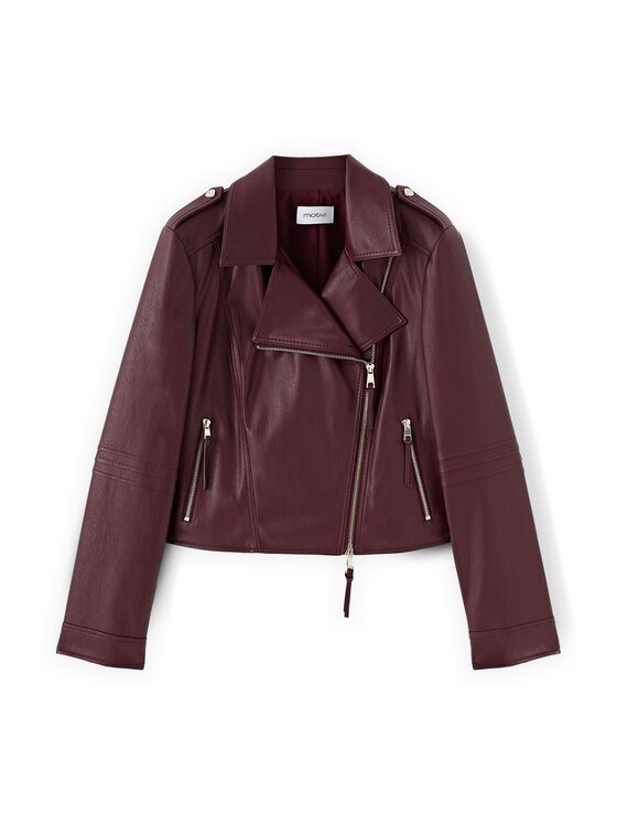 Motivi Motivi Giacca in similpelle R314Q001114N036 Bordeaux Slim Fit