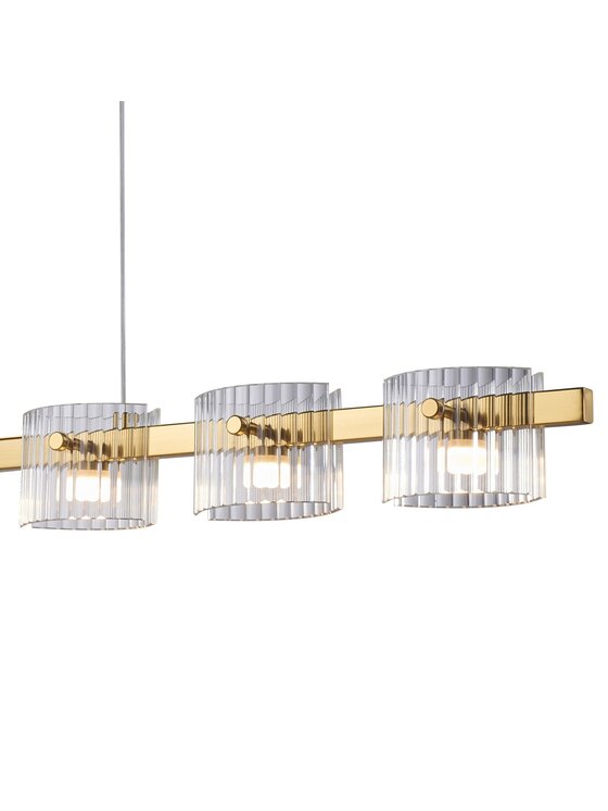 MIAhome MIAhome Lampa wisząca BACCIO LED złota 120 cm Złoty