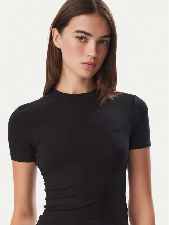 Guess Guess T-Shirt O6BM13 K5058 Czarny Slim Fit