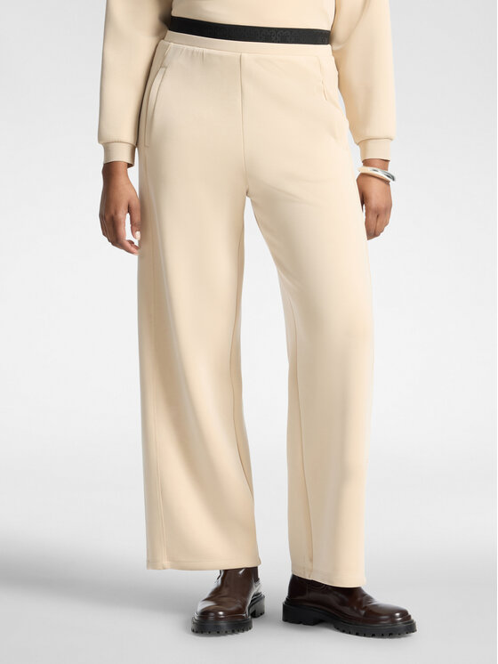 Elena Mirò Elena Mirò Spodnie materiałowe P805Z000197N0A2 Kremowy Regular Fit