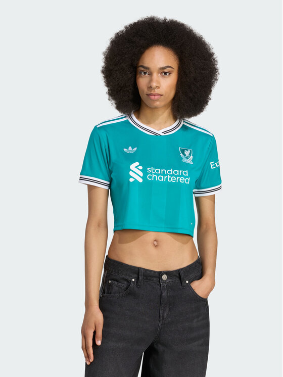adidas adidas Top Liverpool FC 25/26 Third Cropped Jersey Zielony Regular Fit