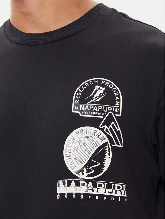 Napapijri Napapijri T-särk S-Funes Ss NP0A88UA Must Regular Fit