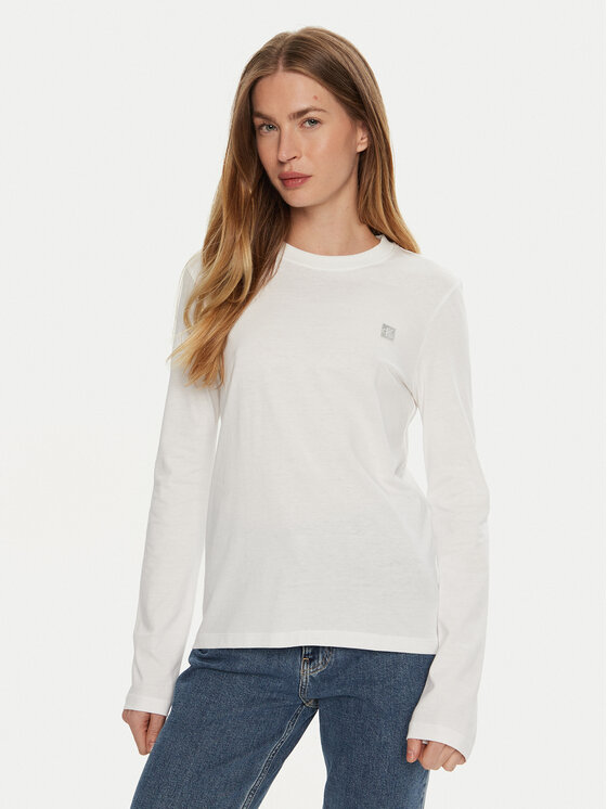 Calvin Klein Jeans Blúzka J20J224549 Biela Regular Fit