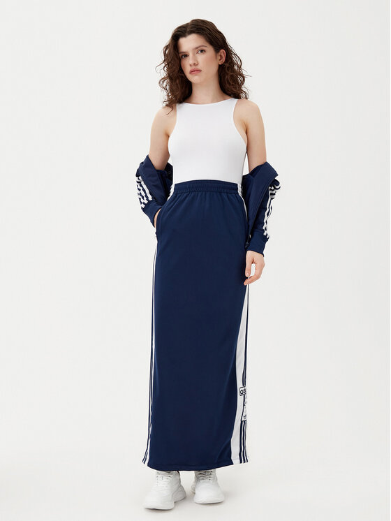 adidas adidas Maxi sukně adicolor Adibreak JD0924 Tmavomodrá Loose Fit