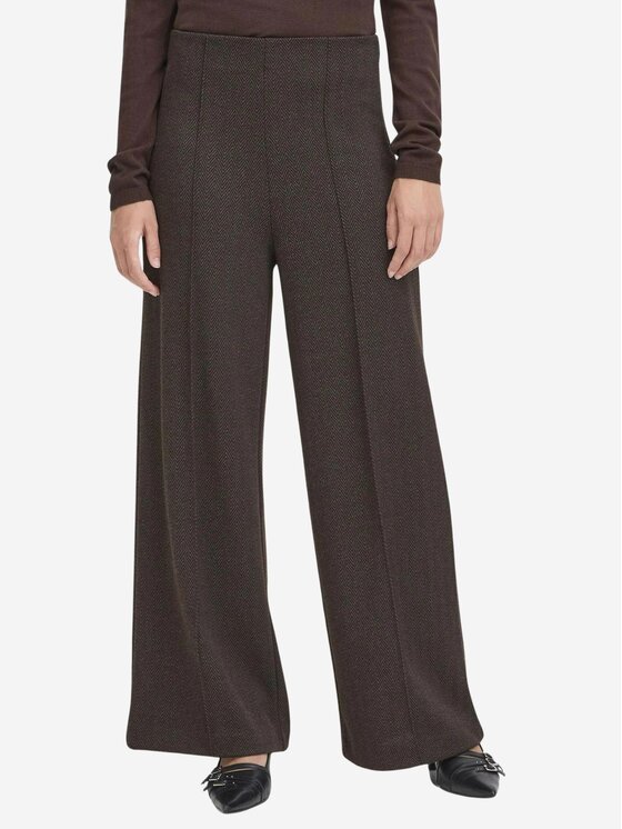 ICHI ICHI Pantaloni IHKATE JACQUARD Marrone Regular Fit