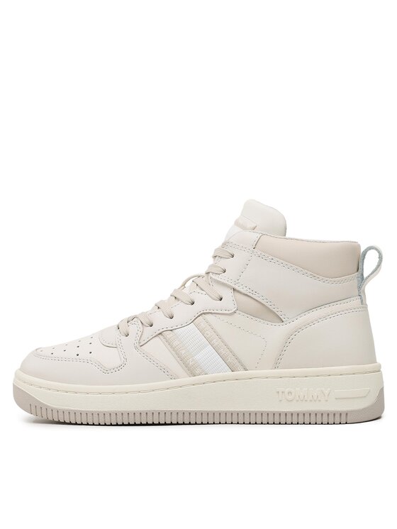 Tommy Jeans Tommy Jeans Αθλητικά Tjw Retro Basket Mc Leather Mix EN0EN02205 Μπεζ