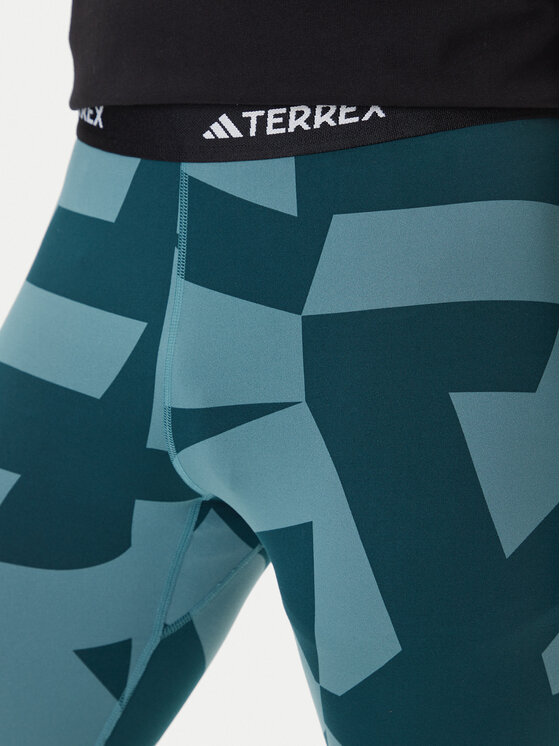 adidas adidas Termoaktīva apģērba apakšdaļa Multi Synthetic Base Layer JP2757 Zaļš Slim Fit