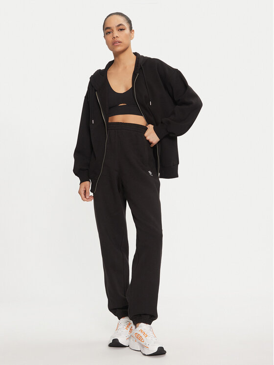 adidas adidas Pantaloni trening Essentials Fleece IY9637 Negru Loose Fit