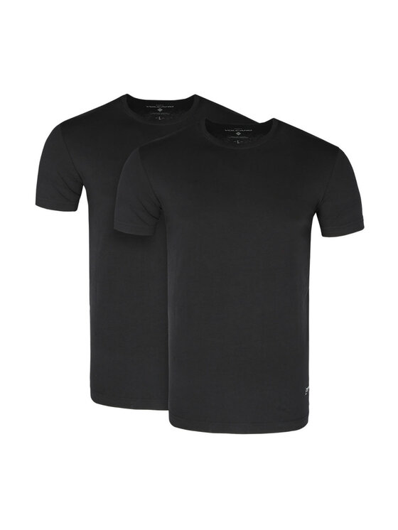 Volcano Volcano Komplet 2 t-shirtów T-CLONE Czarny Slim Fit