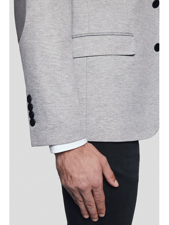 Lancerto Lancerto Marynarka Cesena MA131224000005 Szary Slim Fit