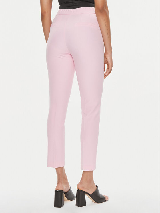 Kontatto Kontatto Spodnie materiałowe CO901 Różowy Slim Fit
