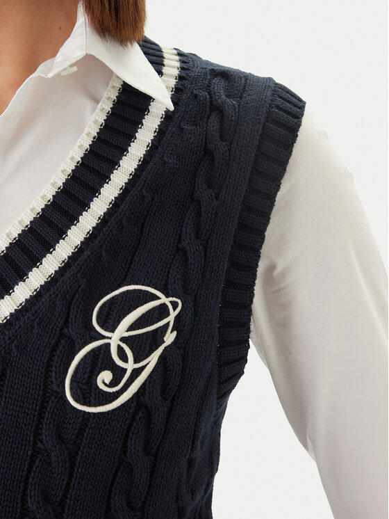 Gant Gant Sweter 4805441 Granatowy Regular Fit