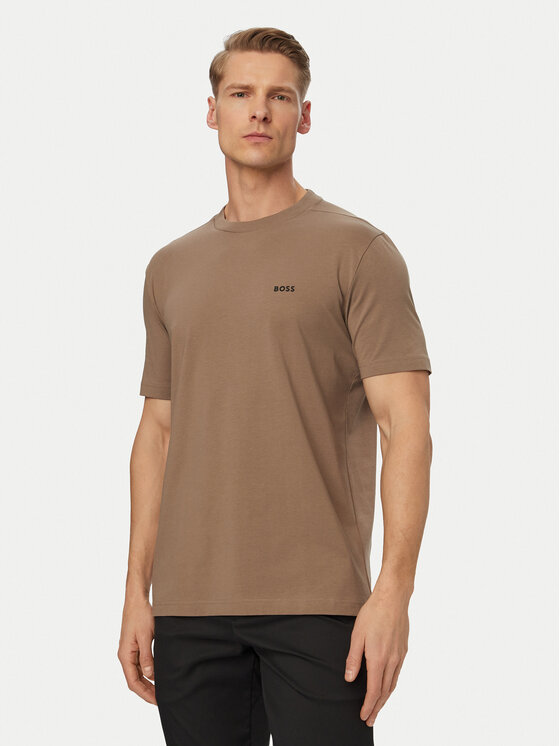 BOSS BOSS T-shirt 50506373 Kaki Regular Fit