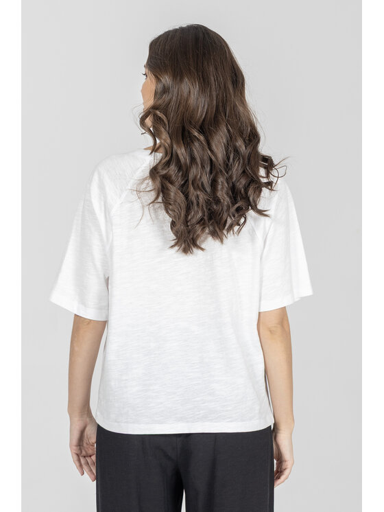 Deni Cler Milano Deni Cler Milano T-Shirt T-DC-T003-F2-10-12-1 Kremowy Loose Fit