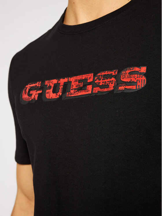 Guess Guess Тишърт M1RI82 J1311 Черен Slim Fit