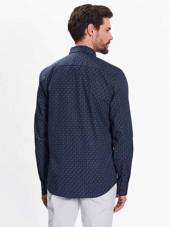 Michael Kors Michael Kors Camicia CS340057X8 Blu scuro Stretch Fit