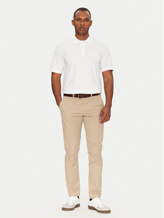Jack&Jones Jack&Jones Тениска с яка и копчета Jaxon 12268227 Бял Regular Fit
