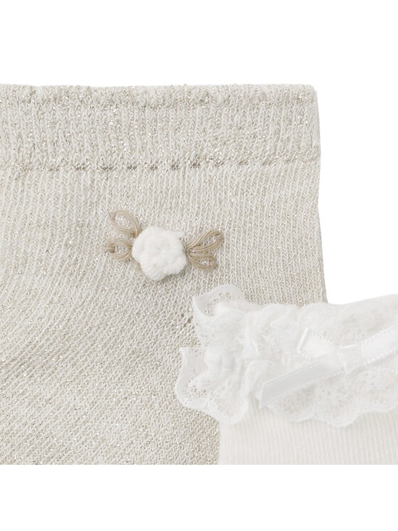 Mayoral Mayoral 2er-Set hohe Kindersocken 10655 Beige