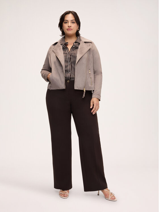 Fiorella Rubino Fiorella Rubino Kurtka z imitacji skóry R356T001349N013 Szary Slim Fit