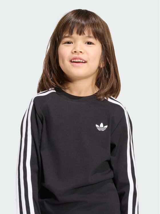 adidas adidas Блуза 3 Stripes KQ8877 Черен Loose Fit