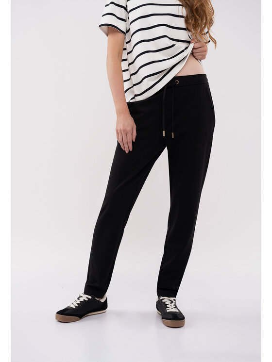 Volcano Volcano Spodnie dresowe N-JENIS Czarny Regular Fit