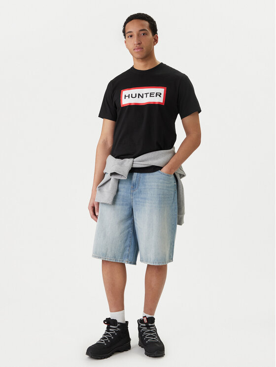 Hunter Hunter Póló Halton HARM0019252 Fekete Regular Fit