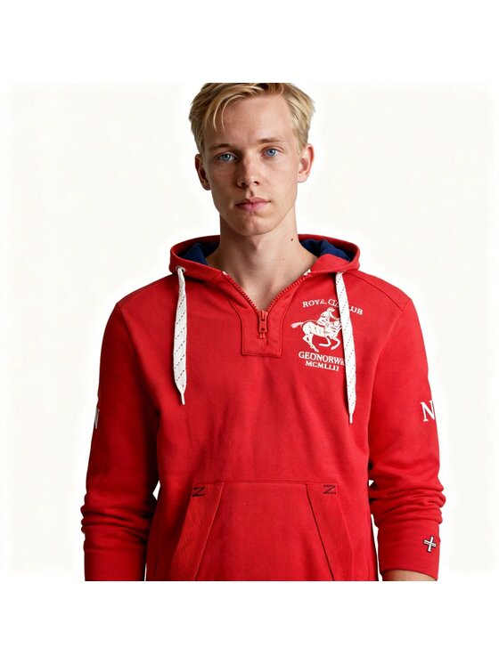Geographical Norway Geographical Norway Bluza WW4783H/GNO-Red Czerwony Regular Fit