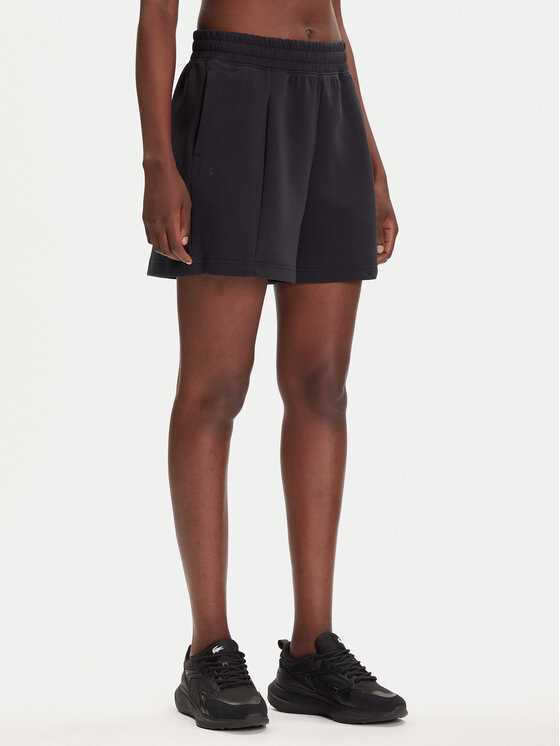 Under Armour Szorty sportowe Unstoppable Flc Pltd Short 1382764-001 Czarny Loose Fit