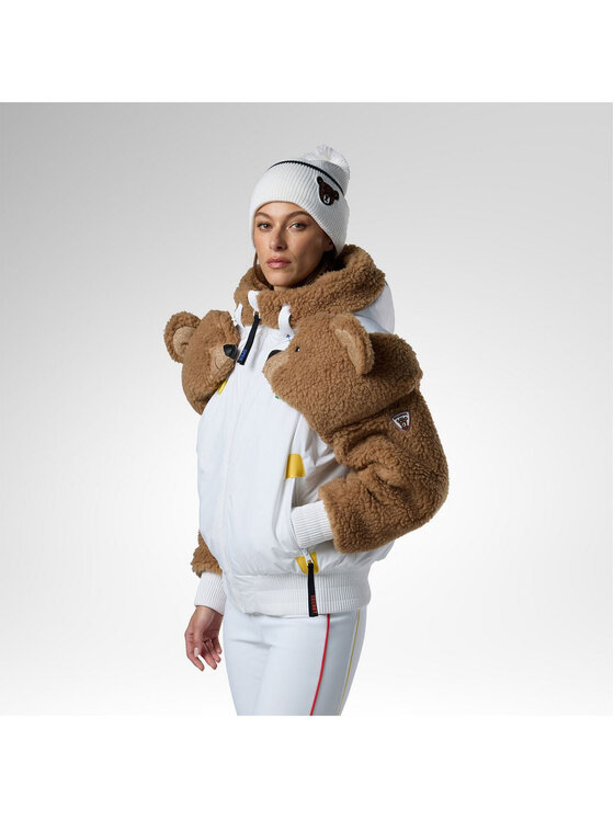 Rossignol Rossignol Kurtka narciarska W Jcc Teddy Hoodie Jacket Biały Regular Fit