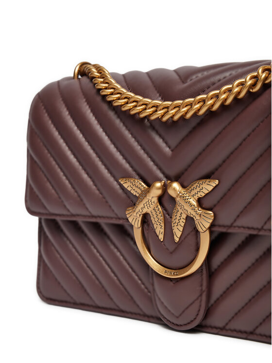 PINKO PINKO Handtasche Love One Classic Dc AI 24-25 PLTT 100941 A0GK Dunkelrot