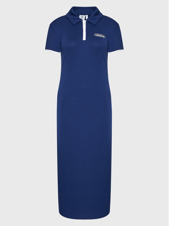 adidas adidas Kasdieninė suknelė Polo HL6579 Tamsiai mėlyna Regular Fit