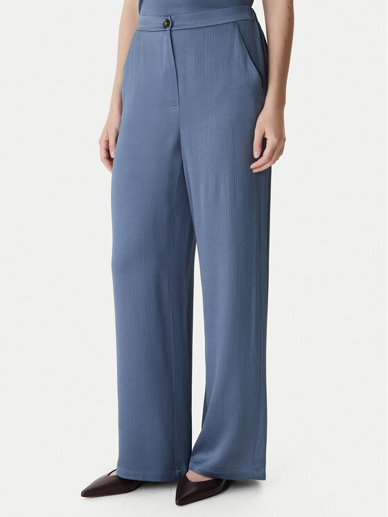 Marella Marella Текстилни панталони Robinia2 2615131281 Тъмносин Straight Fit