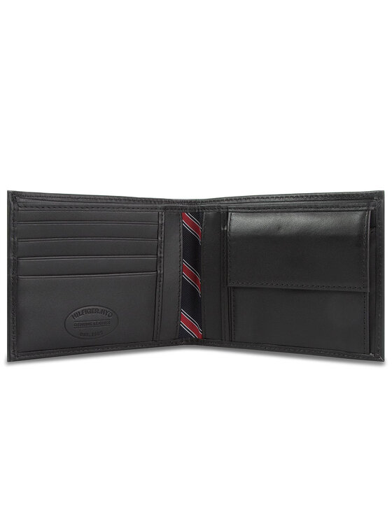 Tommy Hilfiger Tommy Hilfiger Liels vīriešu maks Eton Cc And Coin Pocket AM0AM00651 Melns